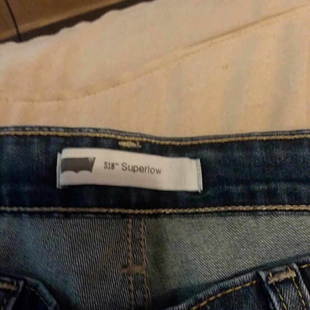Levis 518 Superlow denim flare jeans sz 13 - Picture 6 of 8
